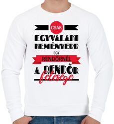 printfashion A rendőr felesége - Férfi pulóver - Fehér (7693083)