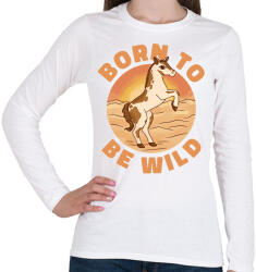 printfashion Vad ló - Női hosszú ujjú póló - Fehér (11657657)