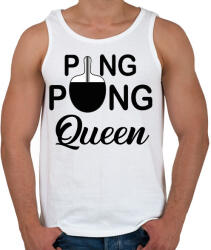 printfashion Ping Pong Queen - Férfi atléta - Fehér (6990933)