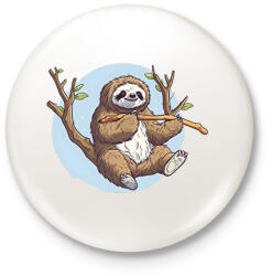 printfashion Lajhár a fán - Kitűző, hűtőmágnes - Fehér (14308091)