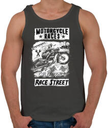 printfashion Motorverseny - Férfi atléta - Sötétszürke (152431)