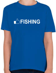 printfashion Horgász like - Gyerek póló - Királykék (329323)