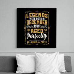 printfashion A tökéletes legendák decemberben születtek - Vászonkép - Fekete (6661382)
