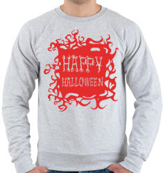 printfashion Happy Halloween - Piros - Férfi pulóver - Sport szürke (1779134)