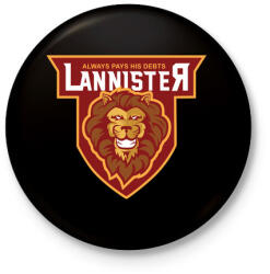 printfashion Lannister - Kitűző, hűtőmágnes - Fekete (3093429)