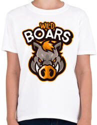 printfashion Wild Boars - Gyerek póló - Fehér (5139401)
