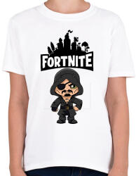 printfashion Fortnite Blackheart skin - Gyerek póló - Fehér (2175463)