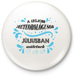 printfashion Legjobb meteorológus - Hónappal - Kitűző, hűtőmágnes - Fehér (7441980)