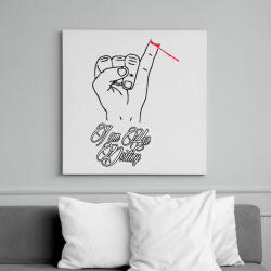 printfashion Az Ő végzete én vagyok - Vászonkép - Fehér (6630084)