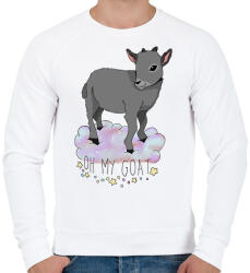printfashion Oh my goat - Férfi pulóver - Fehér (13886456)