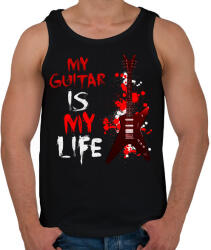 printfashion My guitar is my Life - Férfi atléta - Fekete (16248105)