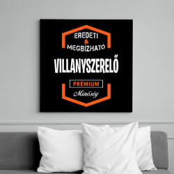 printfashion Villanyszerelő prémium minőség - Vászonkép - Fekete (6647773)