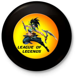 printfashion League of Legends Akali - Kitűző, hűtőmágnes - Fekete (13056347)