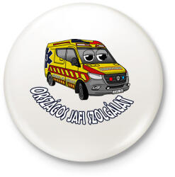 printfashion mentőautó pisti 1 - Kitűző, hűtőmágnes - Fehér (13333589)