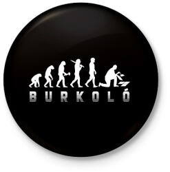 printfashion Burkoló evolúció - Kitűző, hűtőmágnes - Fekete (14700733)