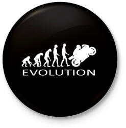 printfashion Motoros evolúció - Kitűző, hűtőmágnes - Fekete (3094315)