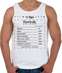 printfashion #1 Apa összetevők - Férfi atléta - Fehér (7125087)