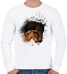 printfashion KANCA ÉS CSIKÓJA ARCKÉP - Férfi pulóver - Fehér (2089740)