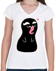 printfashion Venom - Női V-nyakú póló - Fehér (1358815)