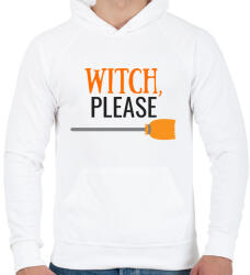 printfashion WITCH PLS - Férfi kapucnis pulóver - Fehér (1871355)