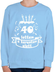 printfashion 40 lettem - Gyerek pulóver - Világoskék (2500349)