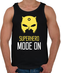 printfashion SUPERHERO MODE ON - Férfi atléta - Fekete (11478862)