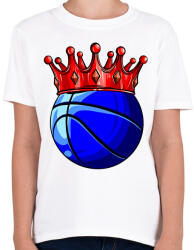 printfashion Basketball King - Gyerek póló - Fehér (3901022)