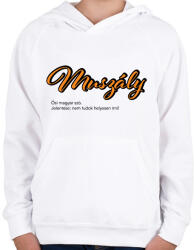 printfashion Muszály - Gyerek kapucnis pulóver - Fehér (14425247)