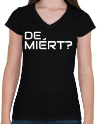 printfashion DE MIÉRT - Női V-nyakú póló - Fekete (10218424)