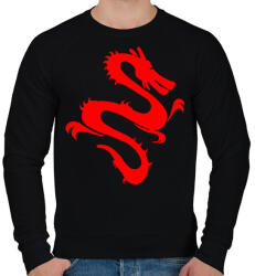 printfashion Sárkány - Férfi pulóver - Fekete (1226606)