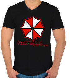 printfashion Umbrella corp - Férfi V-nyakú póló - Fekete (10763298)