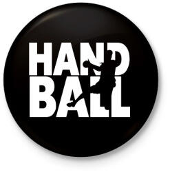 printfashion Handball - Kézilabda - Kitűző, hűtőmágnes - Fekete (7159447)