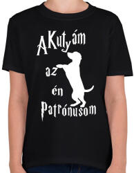 printfashion A Kutyám az én Patrónusom - Gyerek póló - Fekete (16485225)