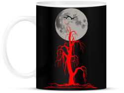 printfashion red tree and moon - Bögre - Fekete (1569062)