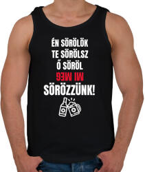 printfashion SÖRÖZZÜNK! - Férfi atléta - Fekete (11438458)