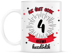 printfashion Az élet csak ezután kezdődik - Számmal - Bögre - Fehér (7944499)