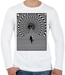printfashion Illúzió - Férfi hosszú ujjú póló - Fehér (13469168)