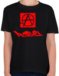 printfashion rebel - Gyerek póló - Fekete (1706895)