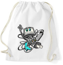 printfashion Robot Rock - Sportzsák, Tornazsák - Fehér (1574854)