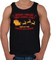 printfashion Irigylem a Mikulást - Férfi atléta - Fekete (9619522)