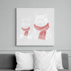 printfashion Cuki állatok - Vászonkép - Fehér (13617553)