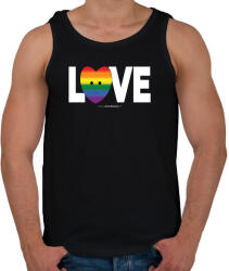printfashion LOVE - humanista - LMBT / LMBTQI (130) - Férfi atléta - Fekete (3909566)