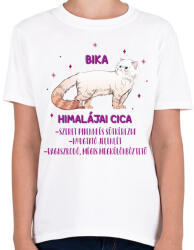 printfashion Bika - Himalájai cica - Gyerek póló - Fehér (13335520)