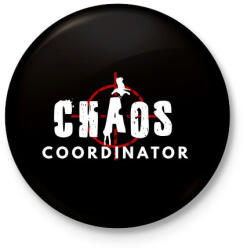 printfashion CHAOS COORDINATOR - Kitűző, hűtőmágnes - Fekete (3099746)