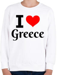 printfashion I love Greece - Gyerek pulóver - Fehér (10544899)