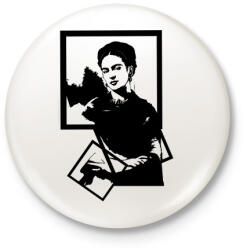 printfashion frida - Kitűző, hűtőmágnes - Fehér (3077949)