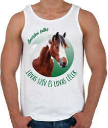 printfashion Lovas szív - Amerikai foltos - Férfi atléta - Fehér (7187000)