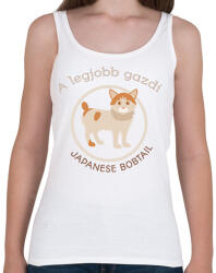 printfashion A legjobb gazdi - Japanese bobtail - Női atléta - Fehér (6303889)