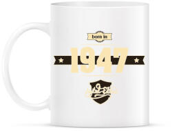 printfashion born-in-1947-cream-choco - Bögre - Fehér (791001)