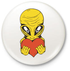 printfashion UFO love me - Kitűző, hűtőmágnes - Fehér (5486593)